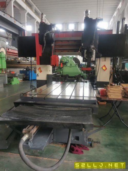 出售臺灣銘順2x3米程控龍門導軌磨，液壓傳動，工作臺寬1.6米，加工高度900