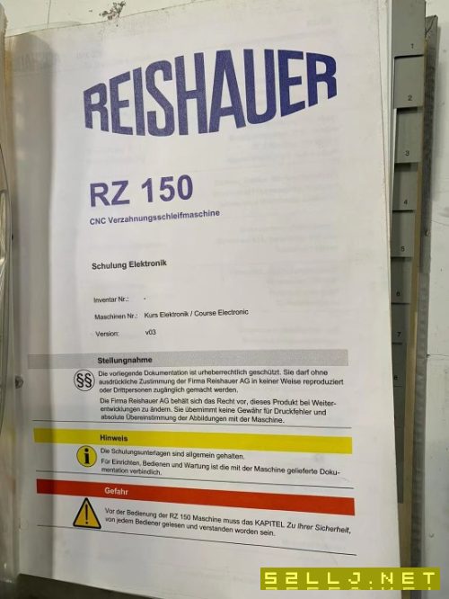 出售瑞士萊森豪爾雙工位蝸桿砂輪數控磨齒機