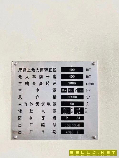 寶雞CK40S斜軌刀塔機，廣數980TDC系統，7.5kw伺服主電.