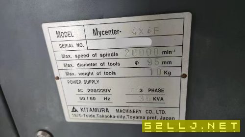 主軸20000轉/分鐘，BT50刀柄，馬扎克640M系統，中心出.