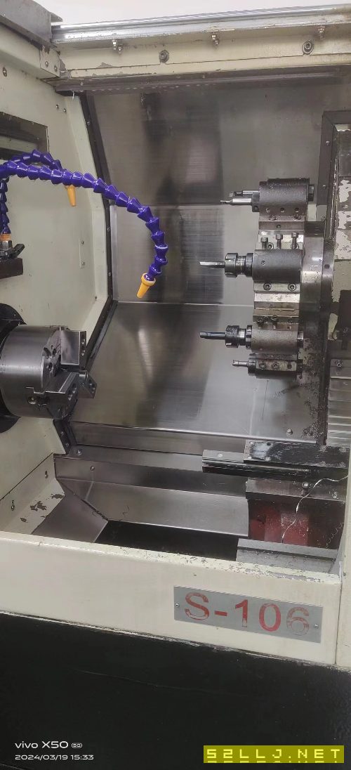 品上精機S106斜軌刀塔機，自用出售，臺灣新代21TA系統.