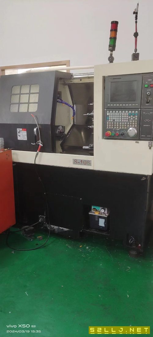 品上精機S106斜軌刀塔機，自用出售，臺灣新代21TA系統.