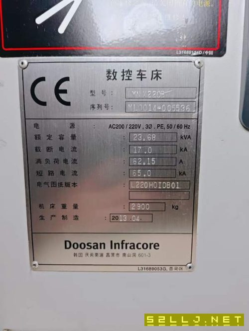 同款四臺原裝進口斗山斜軌刀塔機：型號