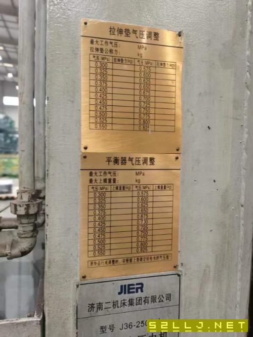 長沙工廠還剩2臺250噸，濟(jì)南二機(jī)床產(chǎn)，新款，帶導(dǎo)軸導(dǎo).