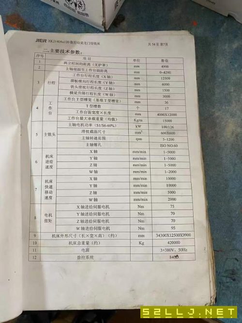 剛剛買下超大體積12米動梁龍門加工中心