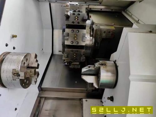 臺灣產程泰200MS車銑復合帶送料機，雙主軸，雙面動力.