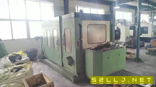 匈牙利500雙工作臺臥加，鑲鋼導軌滾柱滑塊，轉臺一度一分，60把鏈式刀庫。.
