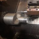 寶雞50斜軌刀塔機(jī)一臺(tái)，精度1絲，8寸卡盤，8工位刀塔.
